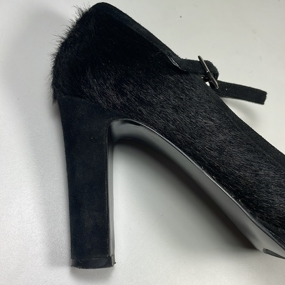 Lauren Ralph Lauren black cowhide black suede Mary Janes pumps Size 6 - Picture 10 of 10